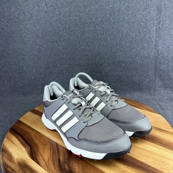 Adidas Mens 7.5 Tech Response 4.0 Spiked Golf Shoes Gray White Q47083 - Picture 2 of 12